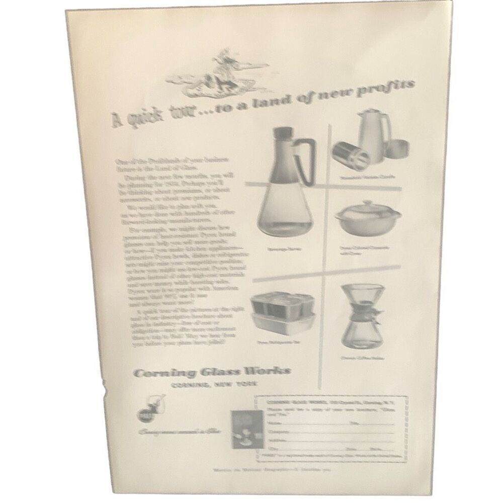 Vintage 1953 Corning Glass Works A Quick Tour Ad Advertisement